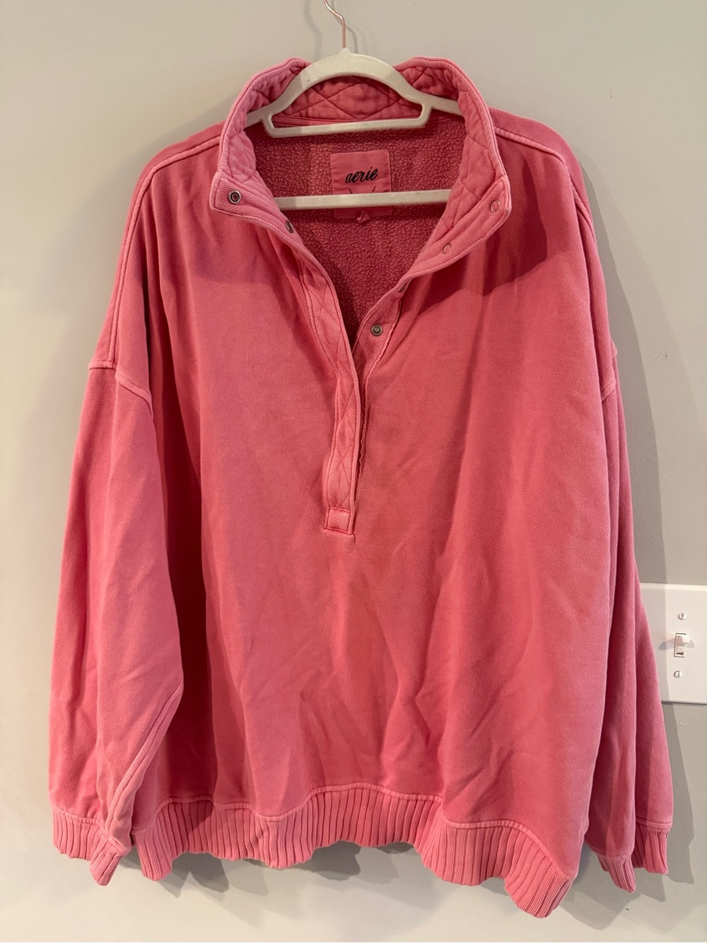 aerie Oh Snap! Sweatshirt in Clear Skin Pink - Picture 2 of 3